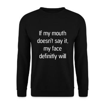 Sarcastic Sarcasm Funny Saying Gift - Unisex Sweatshirt - black - Front - Alina (178cm) & Michal (187cm)