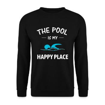 Schwimmen Schwimmen Schwimmer Geschenk - Unisex Pullover - Schwarz - Vorne - Alina (178cm) & Michal (187cm)