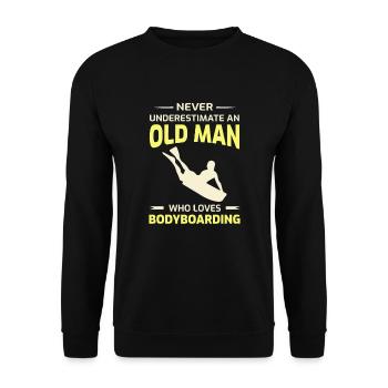 Bodyboarding Grandpa Bodyboarder Cadeau de fête des pères - Sweat-shirt Unisexe - noir - Devant - Alina (178cm) & Michal (187cm)