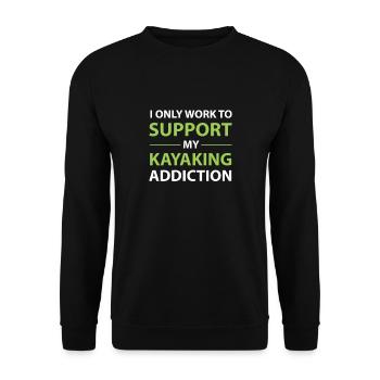 Kayaking - Unisex Sweatshirt - black - Front - Alina (178cm) & Michal (187cm)