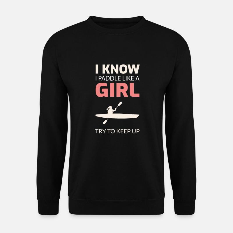 Kajakfahren lustig - Unisex Pullover - Schwarz