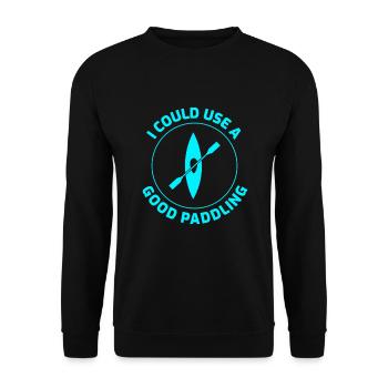 Kayaking - Unisex Sweatshirt - black - Front - Alina (178cm) & Michal (187cm)