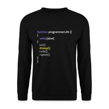 Computer Programmer Coders Software Engineers Gift - Unisex Sweatshirt - black - Front - Alina (178cm) & Michal (187cm)