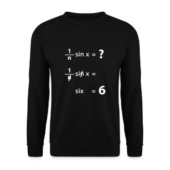 Science Funny Math Equation Physik Witz Wortspiel Geschenk - Unisex Pullover - Schwarz - Vorne - Alina (178cm) & Michal (187cm)