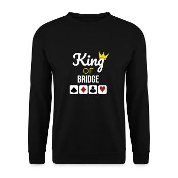 Play Cards Bridge game Addict Fan Player Gamer - Unisex Sweatshirt - black - Front - Alina (178cm) & Michal (187cm)