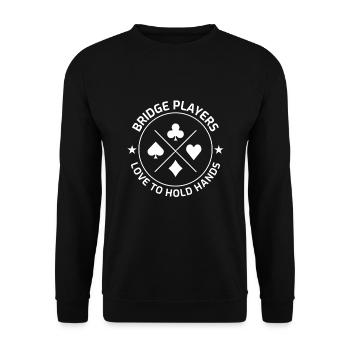 Jouer cartes Bridge jeu Addict Fan Player Gamer - Sweat-shirt Unisexe - noir - Devant - Alina (178cm) & Michal (187cm)