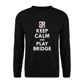 Play Cards Bridge game Addict Fan Player Gamer - Unisex Sweatshirt - black - Front - Alina (178cm) & Michal (187cm)