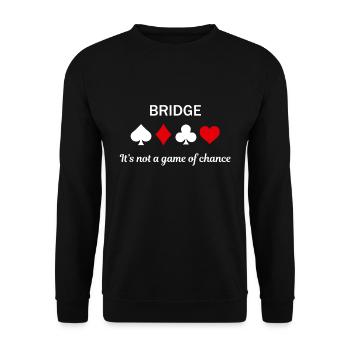 Play Cards Bridge game Addict Fan Player Gamer - Unisex Sweatshirt - black - Front - Alina (178cm) & Michal (187cm)