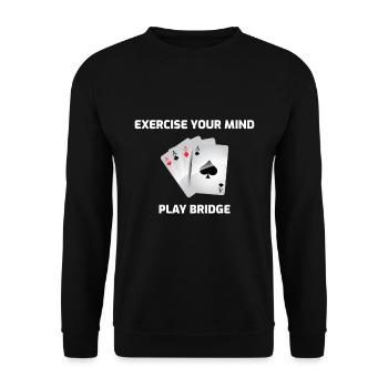 Card Games Casino Bridge Player Gamer Gift - Unisex Sweatshirt - black - Front - Alina (178cm) & Michal (187cm)