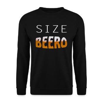 Bier beer lustiger Spruch - Unisex Pullover - Schwarz - Vorne - Alina (178cm) & Michal (187cm)