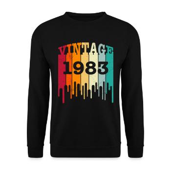 1983 Anniversaire 40 ans - Sweat-shirt Unisexe - noir - Devant - Alina (178cm) & Michal (187cm)