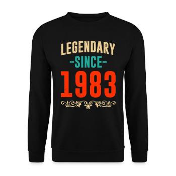 Legendär seit 40 Jahren 40. Geburtstag Vintag - Unisex Pullover - Schwarz - Vorne - Alina (178cm) & Michal (187cm)