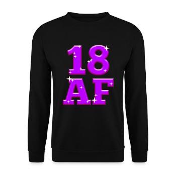 18 Jahre - Unisex Pullover - Schwarz - Vorne - Alina (178cm) & Michal (187cm)