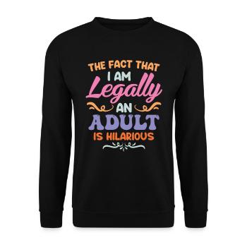 Birthday girl 18 years - Unisex Sweatshirt - black - Front - Alina (178cm) & Michal (187cm)