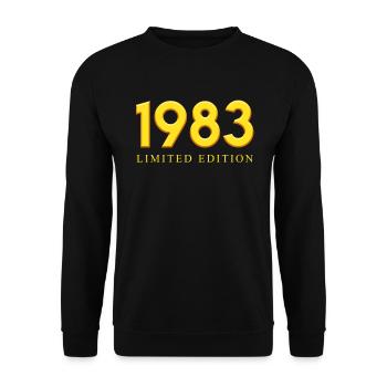 40e anniversaire né en 1983 fête d’anniversaire - Sweat-shirt Unisexe - noir - Devant - Alina (178cm) & Michal (187cm)