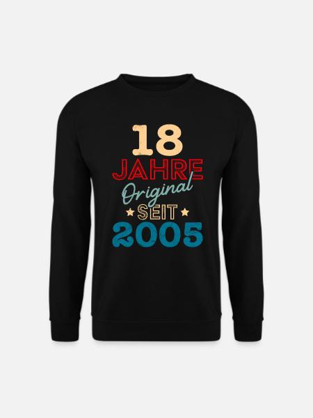 18. Geburtstag 18 Jahre - Unisex Pullover - Schwarz