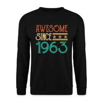 60e anniversaire 60 ans anniversaire incendie - Sweat-shirt Unisexe - noir - Devant - Alina (178cm) & Michal (187cm)