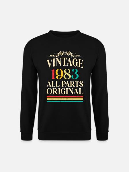 1983 Oldtimer alle Teile original 40 Jahre - Unisex Pullover - Schwarz