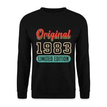 40 Jahre limitierte Auflage 40. Geburtstag - Unisex Pullover - Schwarz - Vorne - Alina (178cm) & Michal (187cm)