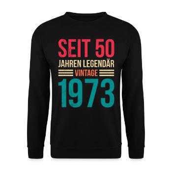 Des hommes légendaires de 50 ans depuis 50 ans - Sweat-shirt Unisexe - noir - Devant - Alina (178cm) & Michal (187cm)