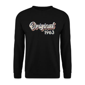 60 ans 60e anniversaire hommes hommes - Sweat-shirt Unisexe - noir - Devant - Alina (178cm) & Michal (187cm)