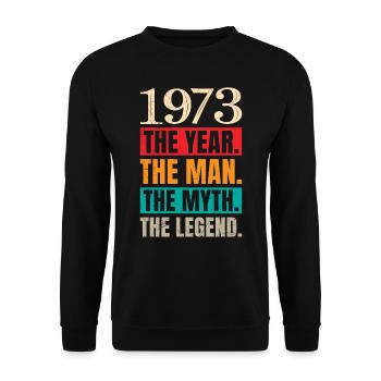 50 years - Unisex Sweatshirt - black - Front - Alina (178cm) & Michal (187cm)