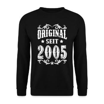 Original depuis 2005 18 ans 18e anniversaire - Sweat-shirt Unisexe - noir - Devant - Alina (178cm) & Michal (187cm)