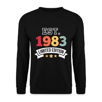 40 Jahre limitierte Auflage 40. Geburtstag - Unisex Pullover - Schwarz - Vorne - Alina (178cm) & Michal (187cm)