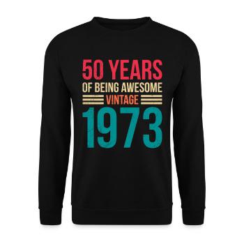 Des hommes légendaires de 50 ans depuis 50 ans - Sweat-shirt Unisexe - noir - Devant - Alina (178cm) & Michal (187cm)
