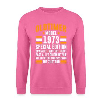 Oldtimer 1973 alle Teile original 50. Geburtstag - Unisex Pullover - Pink - Vorne