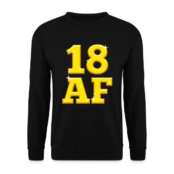 18 Jahre - Unisex Pullover - Schwarz - Vorne - Alina (178cm) & Michal (187cm)