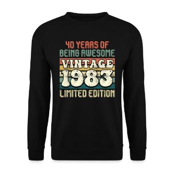40 ans génial 40e anniversaire - Sweat-shirt Unisexe - noir - Devant - Alina (178cm) & Michal (187cm)