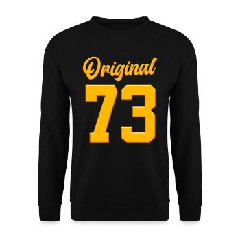 50. Geburtstag Jahrgang 1973 50 Jahre - Unisex Pullover - Schwarz - Vorne - Alina (178cm) & Michal (187cm)