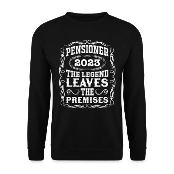 Retraité 2023 La légende quitte le terrain de la retraite - Sweat-shirt Unisexe - noir - Devant - Alina (178cm) & Michal (187cm)