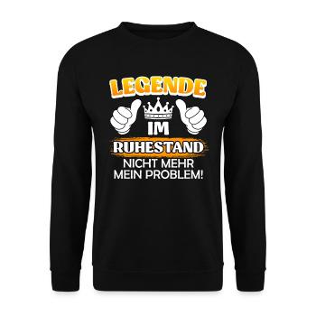 Retraite 2023 légende retirée - Sweat-shirt Unisexe - noir - Devant - Alina (178cm) & Michal (187cm)