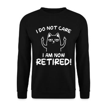 Retraité 2023 Je me fiche de la retraite - Sweat-shirt Unisexe - noir - Devant - Alina (178cm) & Michal (187cm)
