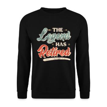 The legend retires - Unisex Sweatshirt - black - Front - Alina (178cm) & Michal (187cm)