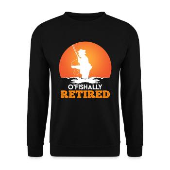 Angler pension Retirement Retirement - Unisex Sweatshirt - black - Front - Alina (178cm) & Michal (187cm)
