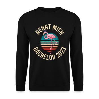 Bachelor 2023 Bachelor Abschluss 2023 - Unisex Pullover - Schwarz - Vorne - Alina (178cm) & Michal (187cm)