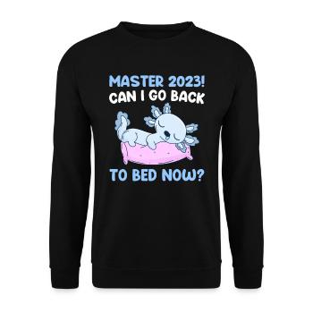Puis-je retourner me coucher maintenant? Master 2023 - Sweat-shirt Unisexe - noir - Devant - Alina (178cm) & Michal (187cm)