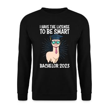 License for Klugsceiß Bachelor 2023 - Unisex Sweatshirt - black - Front - Alina (178cm) & Michal (187cm)