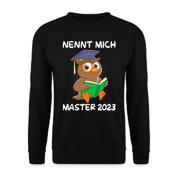 Call me Master 2023 - Unisex Pullover - Schwarz - Vorne - Alina (178cm) & Michal (187cm)