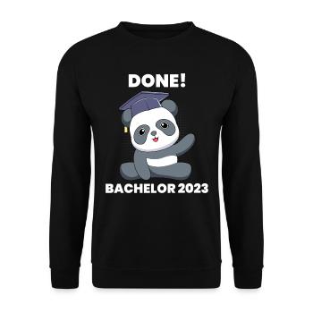 Completed Bachelor 2023 Bachelor's degree - Unisex Sweatshirt - black - Front - Alina (178cm) & Michal (187cm)