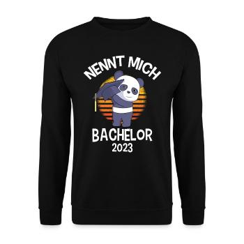 Nennt mich Bachelor 2023 - Unisex Pullover - Schwarz - Vorne - Alina (178cm) & Michal (187cm)
