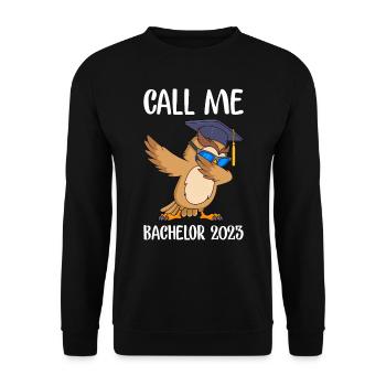Call Me Bachelor 2023 Bachelor Degree - Unisex Sweatshirt - black - Front - Alina (178cm) & Michal (187cm)