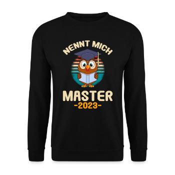 Call me Master 2023 Master Abschluss - Unisex Pullover - Schwarz - Vorne - Alina (178cm) & Michal (187cm)