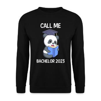 Call me Bachelor 2023 Bachelor Degree 2023 - Unisex Sweatshirt - black - Front - Alina (178cm) & Michal (187cm)