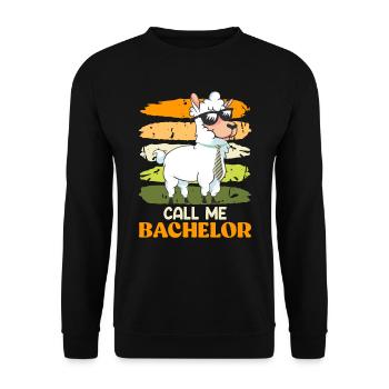 Call me Bachelor 2023 Bachelor Degree - Unisex Sweatshirt - black - Front - Alina (178cm) & Michal (187cm)