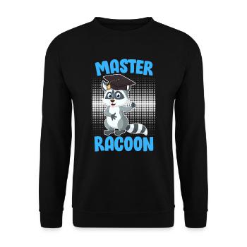 Master Racoon 2023 Master Degree - Unisex Sweatshirt - black - Front - Alina (178cm) & Michal (187cm)