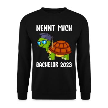 Bachelor 2023 Bachelor Abschluss 2023 - Unisex Pullover - Schwarz - Vorne - Alina (178cm) & Michal (187cm)